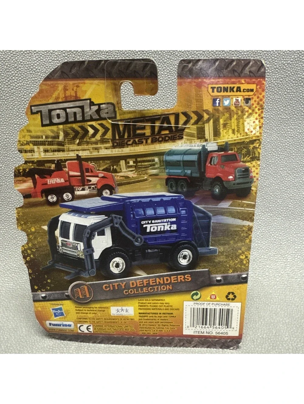 Tonka Metal Recycling Truck Transport City Defenders 1:64 Orange 2014 Diecast